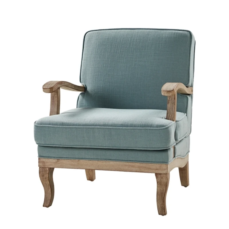 Peppone Blue Upholstered Armchair
