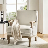 Peppone Ivory Upholstered Armchair
