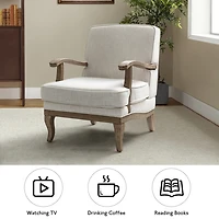 Peppone Ivory Upholstered Armchair