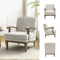 Peppone Ivory Upholstered Armchair