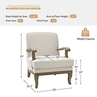 Peppone Ivory Upholstered Armchair