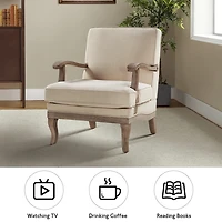 Peppone Linen Upholstered Armchair