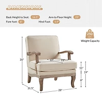 Peppone Linen Upholstered Armchair
