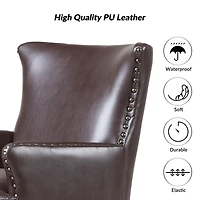 Jorge Brown Faux Leather Armchair