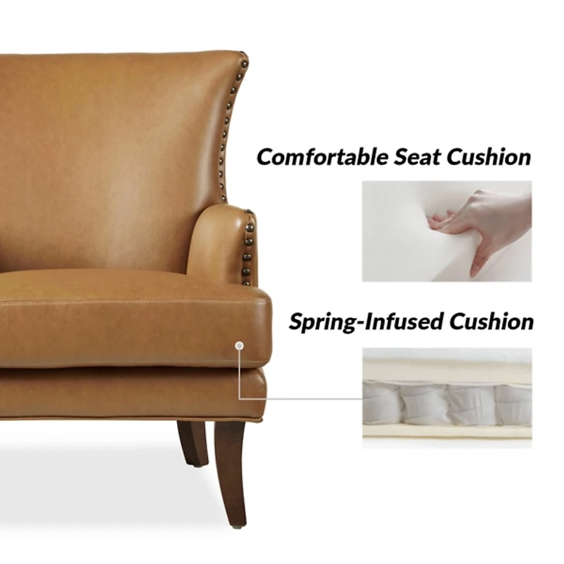 Jorge Camel Faux Leather Armchair