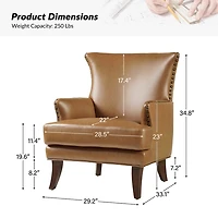 Jorge Camel Faux Leather Armchair