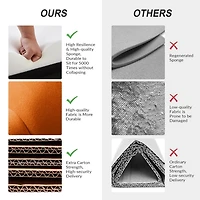 Donata Orange Velvet Scalloped Barrel Accent Chair