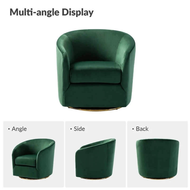 Amarante Velvet Swivel Chair