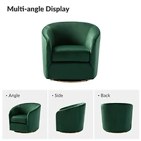 Amarante Velvet Swivel Chair