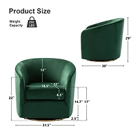 Amarante Velvet Swivel Chair