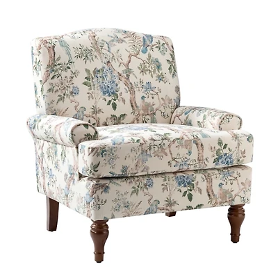 Cream Vintage Birds Armchair