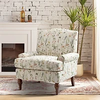 Cream Spring Floral Armchair