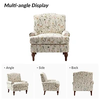 Cream Spring Floral Armchair