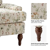 Cream Spring Floral Armchair