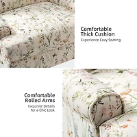Cream Spring Floral Armchair