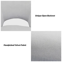 Savas Gray Velvet Office Chair