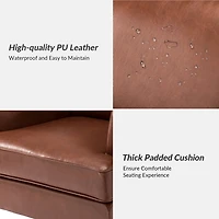 Celadon Faux Leather Accent Chair