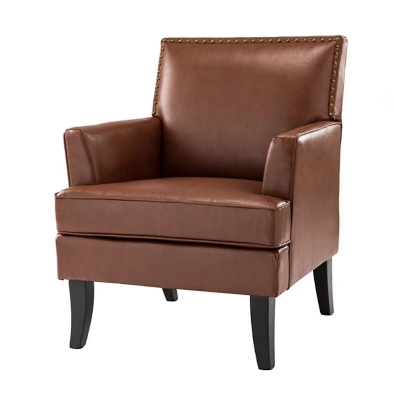 Celadon Faux Leather Accent Chair