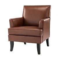 Celadon Faux Leather Accent Chair
