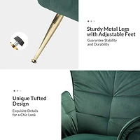 Ilia Green Velvet Accent Chair