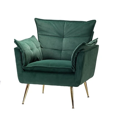Ilia Green Velvet Accent Chair