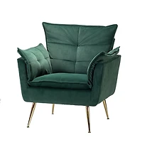 Ilia Green Velvet Accent Chair