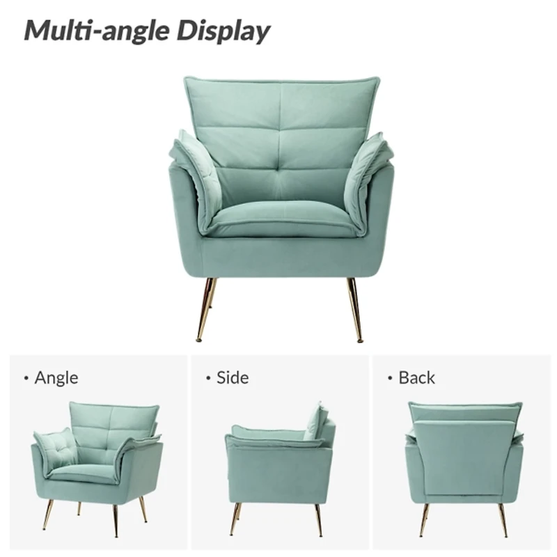 Ilia Sage Velvet Accent Chair