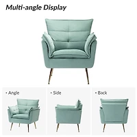 Ilia Sage Velvet Accent Chair