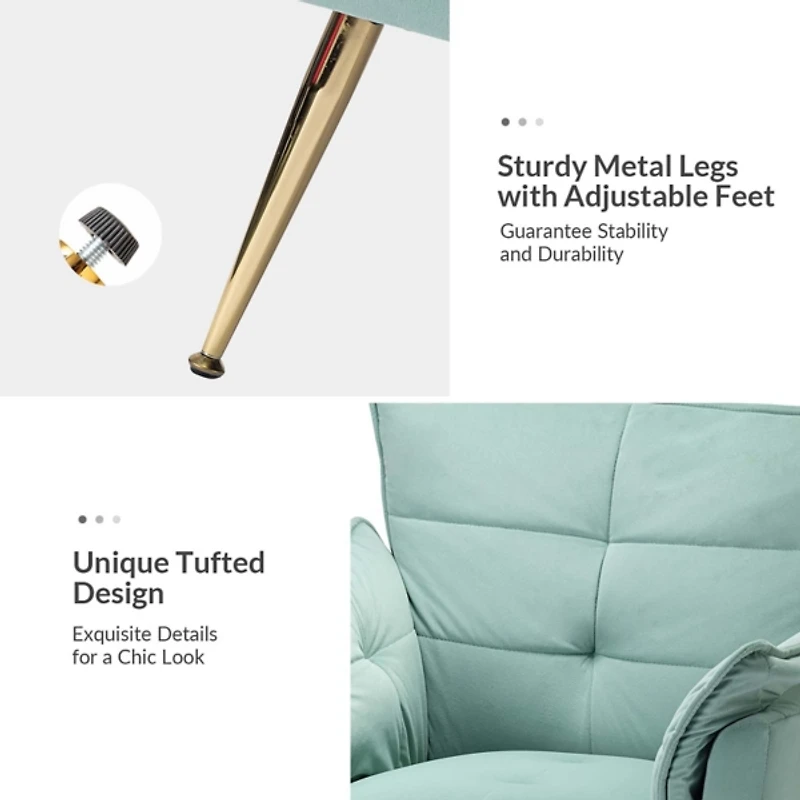 Ilia Sage Velvet Accent Chair