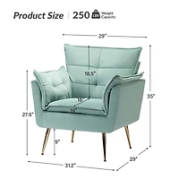 Ilia Sage Velvet Accent Chair