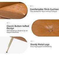 Maris Camel Faux Leather Accent Chair