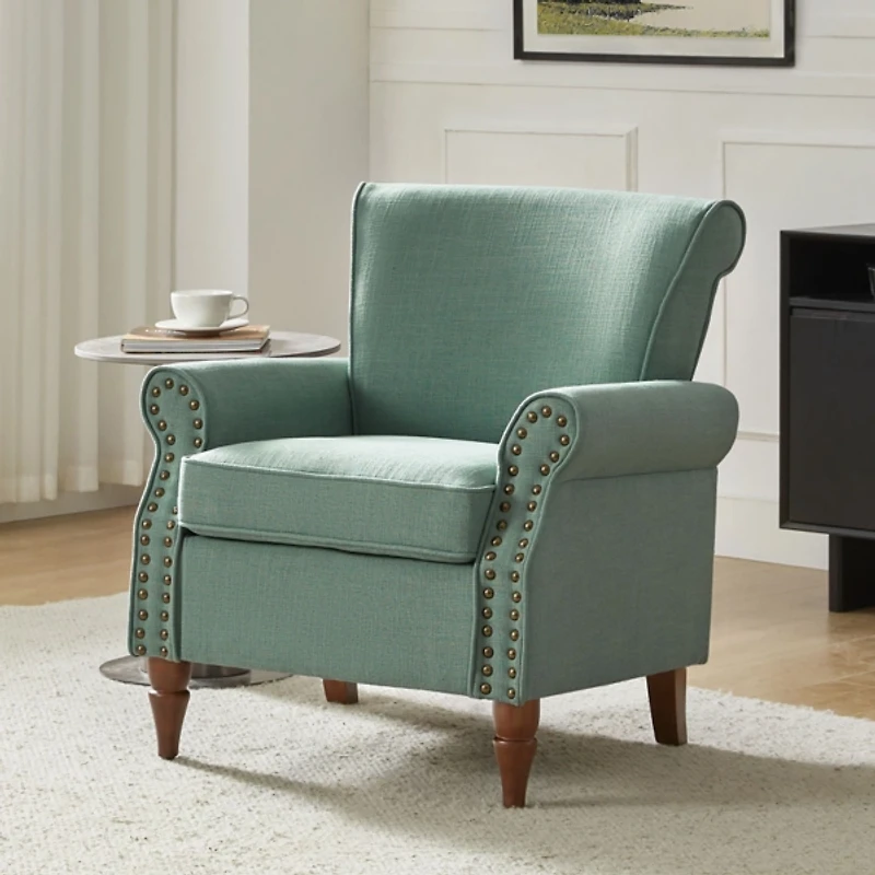 Cythnus Sage Green Accent Chair