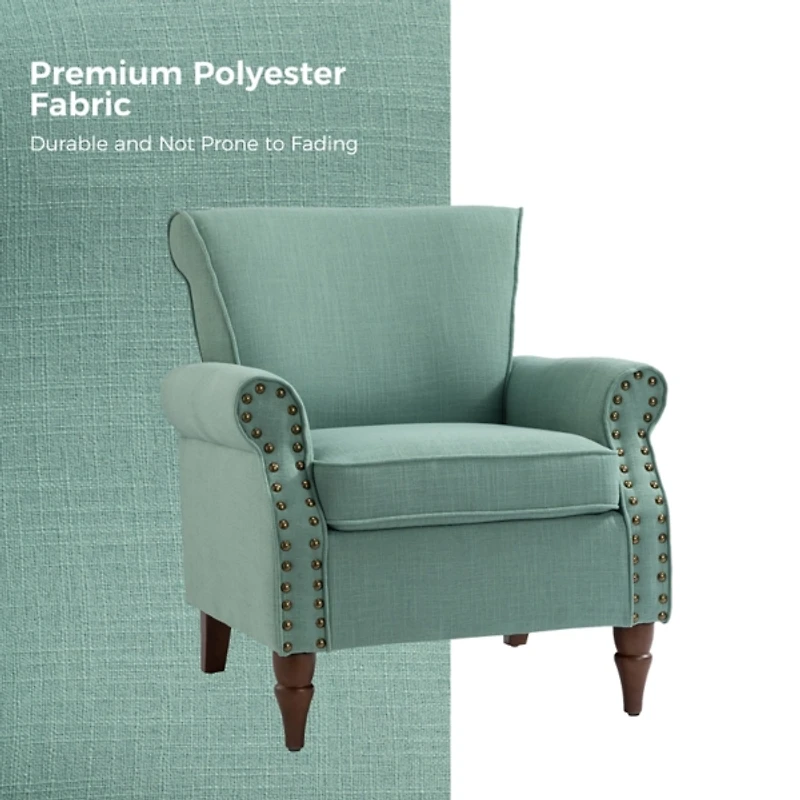 Cythnus Sage Green Accent Chair