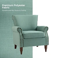 Cythnus Sage Green Accent Chair