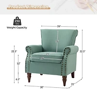 Cythnus Sage Green Accent Chair