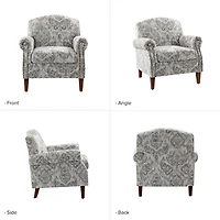 Erica Beige Damask Accent Chair
