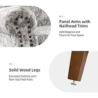 Erica Beige Damask Accent Chair