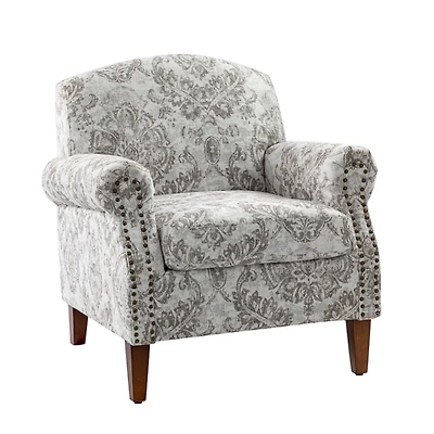Erica Beige Damask Accent Chair