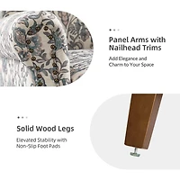 Erica Blue Damask Accent Chair