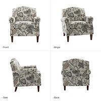 Erica Gray Floral Accent Chair