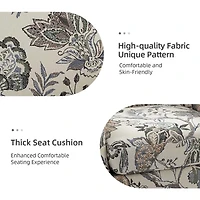 Erica Gray Floral Accent Chair