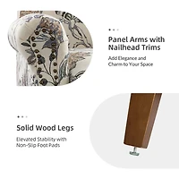 Erica Gray Floral Accent Chair