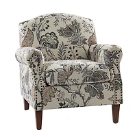 Erica Gray Floral Accent Chair