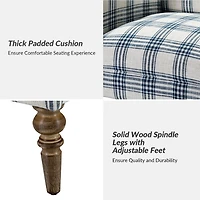 Malia Navy Plaid Accent Chair