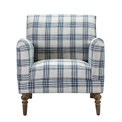 Malia Navy Plaid Accent Chair