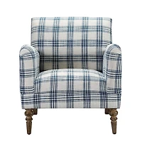 Malia Navy Plaid Accent Chair
