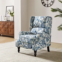 Asikli Blue Jacobean Manual Recliner