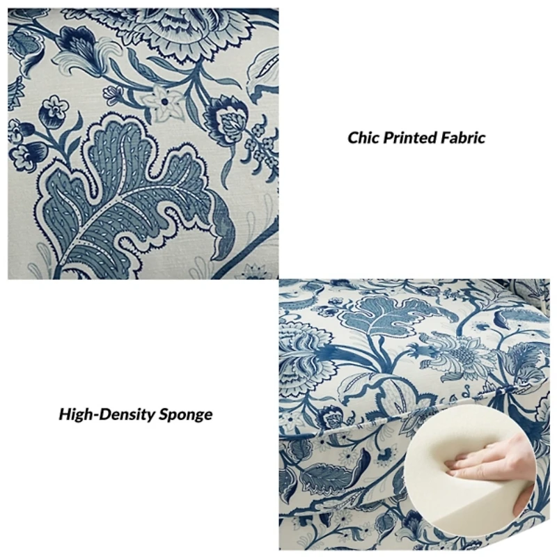 Asikli Blue Jacobean Manual Recliner