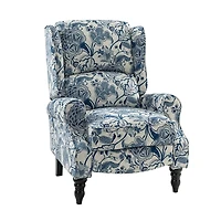 Asikli Blue Jacobean Manual Recliner
