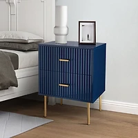 Ceandro Navy 2 Drawer Nightstand